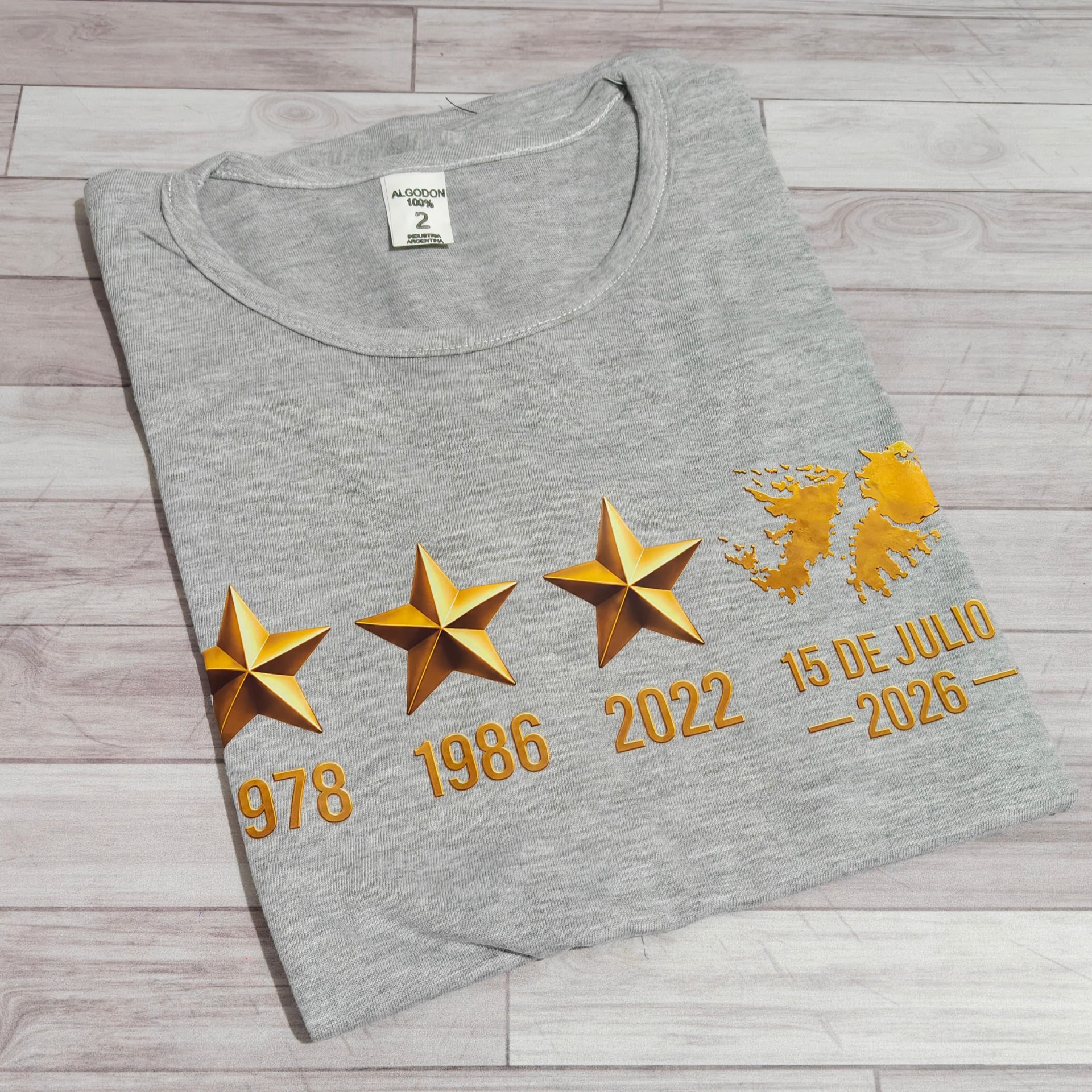 REMERA MALVINAS VINILO DAMA