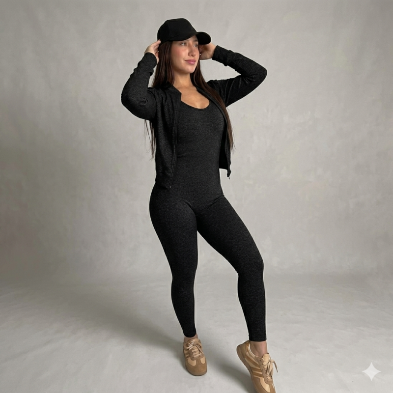 CONJUNTO CATSUIT + CAMPERA